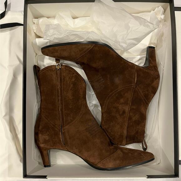 Gucci Quebec Leather Booties Maroon - Picture 3 of 12